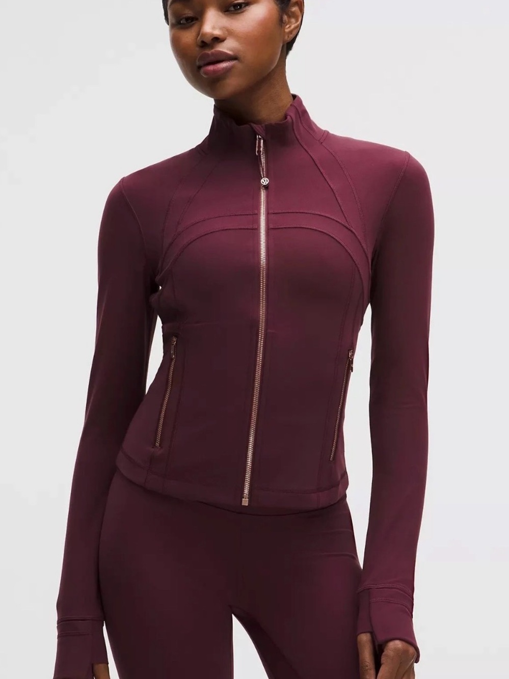 NWOT LULULEMON CROPPED DEFINE JACKET NULU BURGUNDY BAY SIZE 4